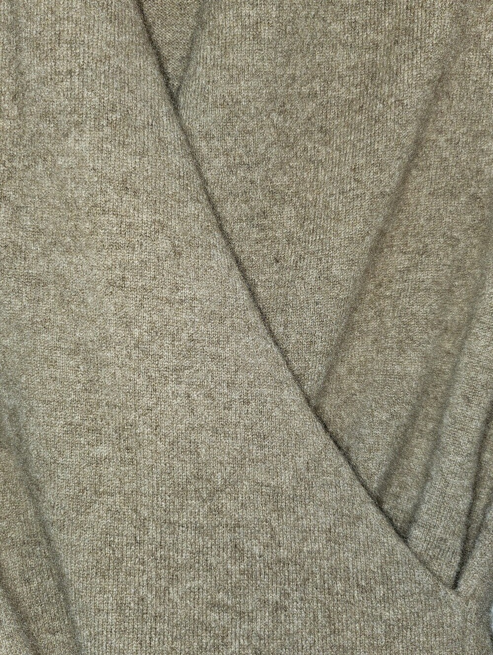 Tan 100% Cashmere Wrap Sweater Medium - Picture 3 of 4